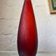 Vase verre rouge style Art Déco