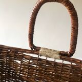 Large woven wicker bassinet