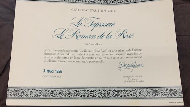 Tapestry "The Novel of the Rose"