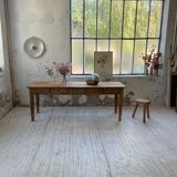 Farmhouse table pine multi-drawers