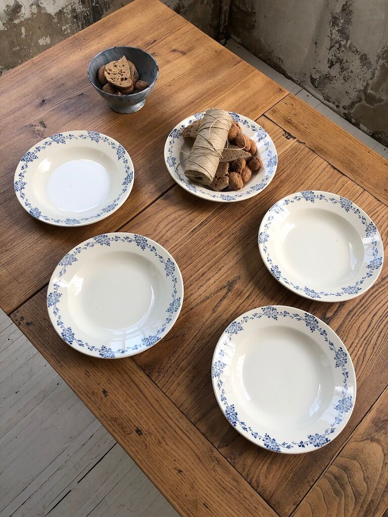 Set de 5 assiettes faïencerie des Chères