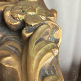 Rococo style mirror in wood and gilded stucco