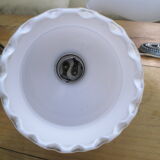Pair of wall light chrome metal and opaline