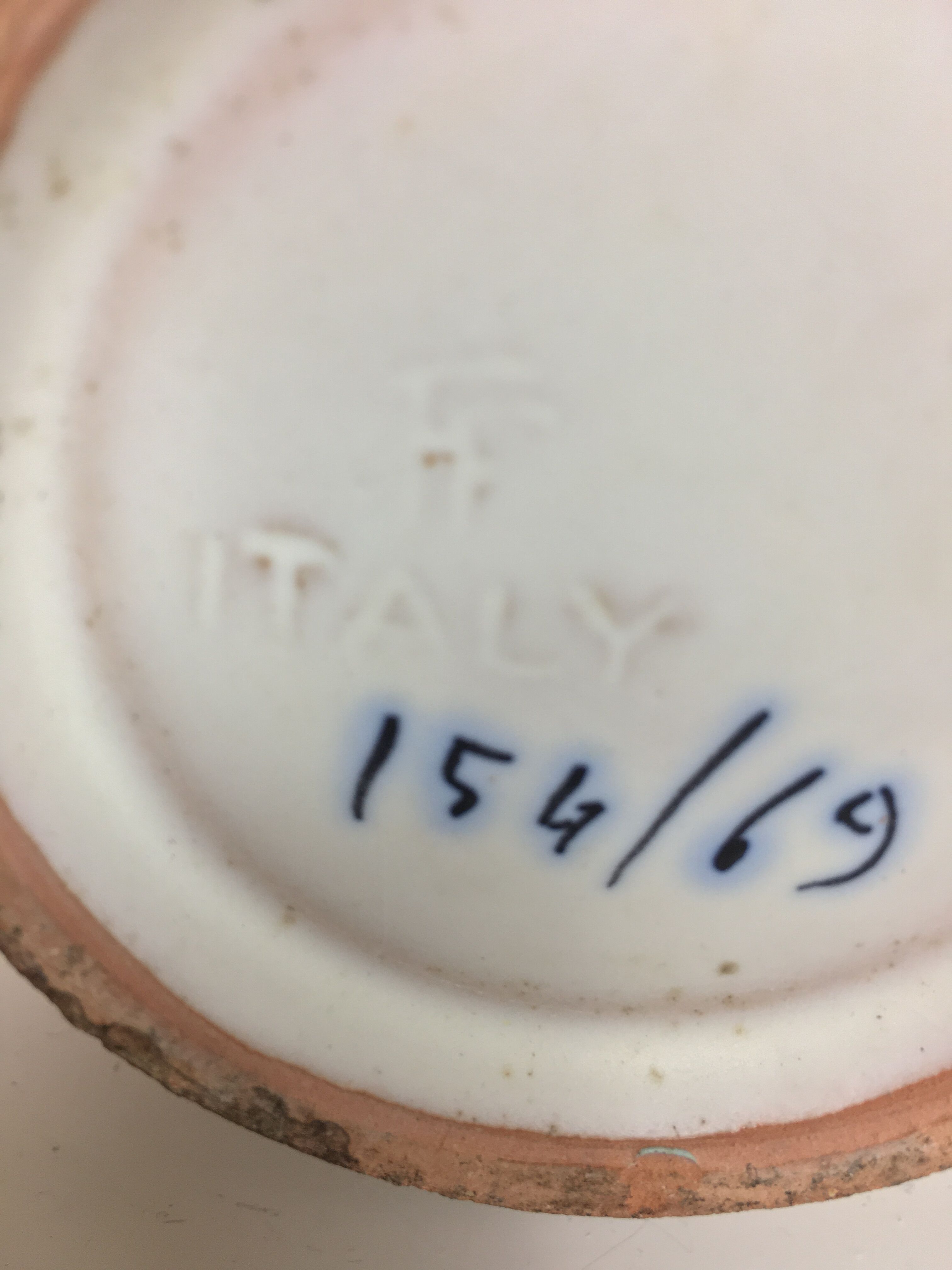 Vase 1970 Fratelli Fanciulacci, ceramic orange sandstone