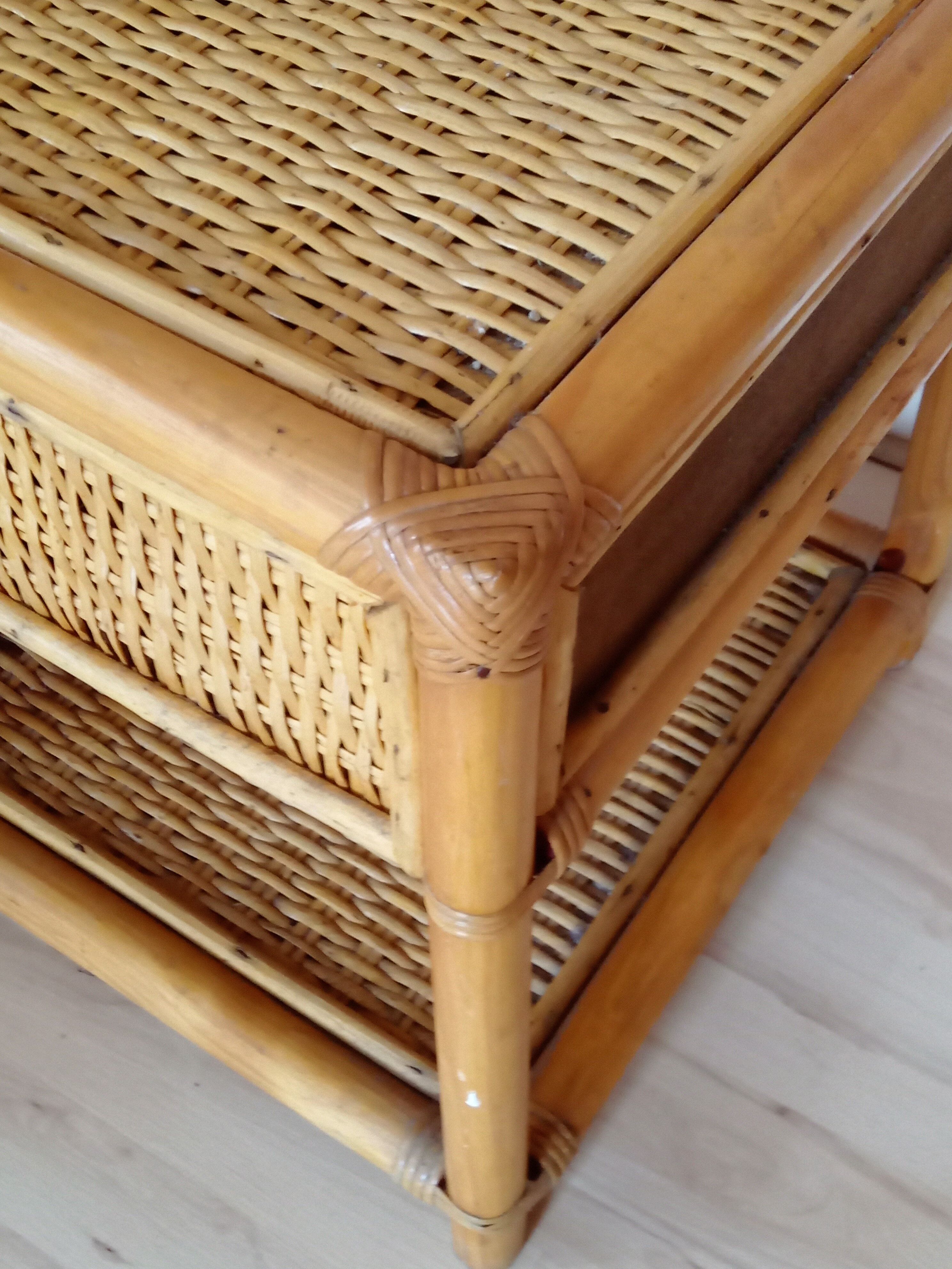 Rattan nightstand