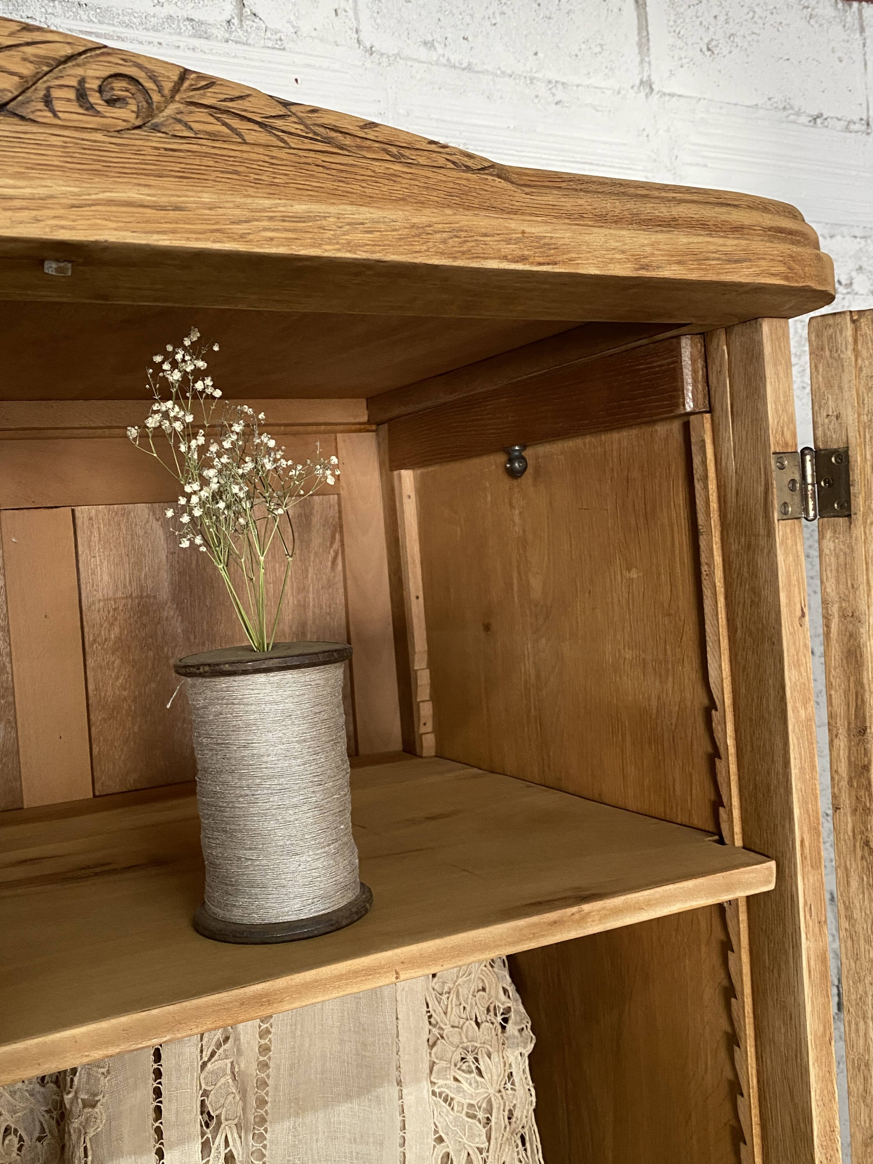 Art Deco oak wardrobe