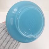 Blue opaline vase with space age rings