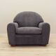 Grey velour armchair, Italian design, 1980s, production: Italy