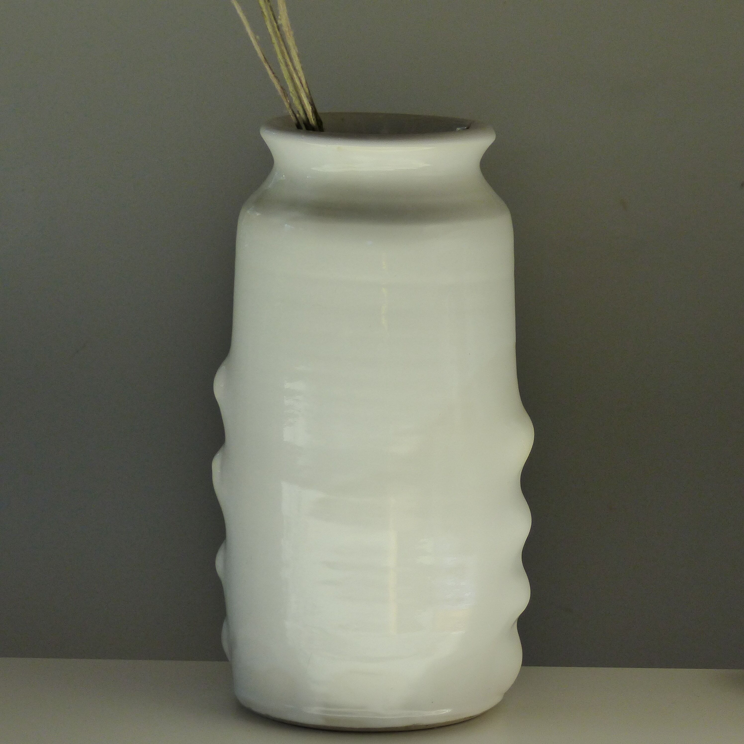 White ceramic vase