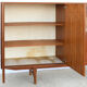 Scandinavian teak living buffet forming a showcase