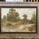 Oil on canvas countryside landscape