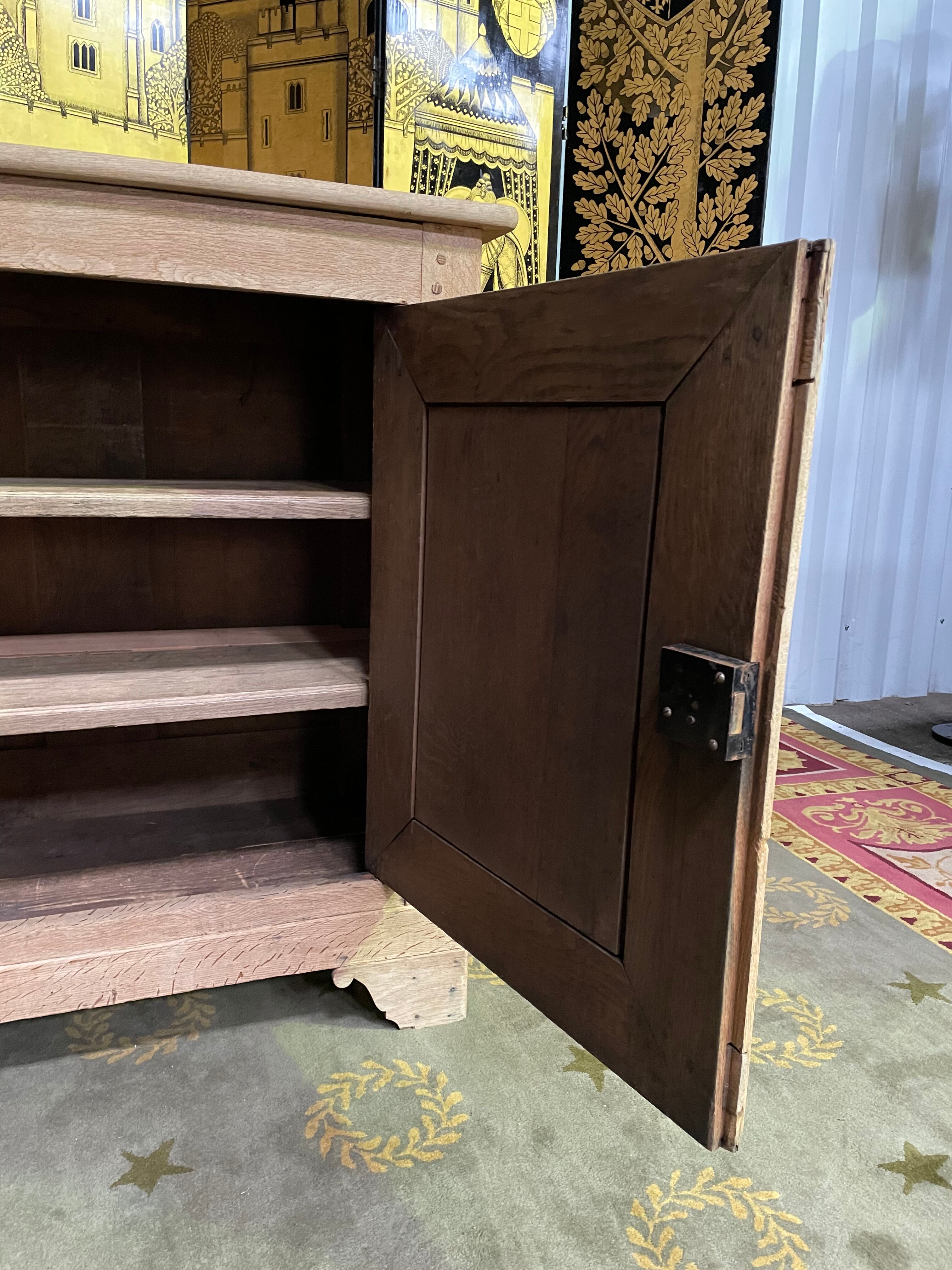 Low buffet in solid oak Louis Philippe aero gummed 19th