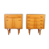 Set of two bedside tables by Frantisek Mezulanik