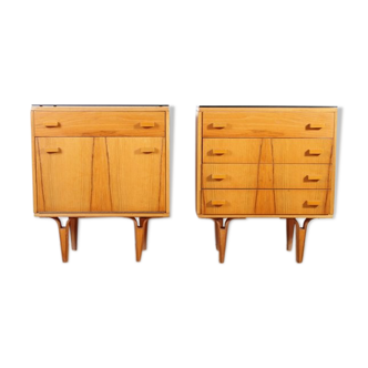 Set de deux tables de chevet par Frantisek Mezulanik