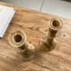 Set 2 old onyx candlesticks