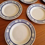 Lot De 8 Assiettes À Dessert Manufacture De Gien Modèle Garches