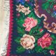 Moldavian wool handwoven floral rug - 210x162cm
