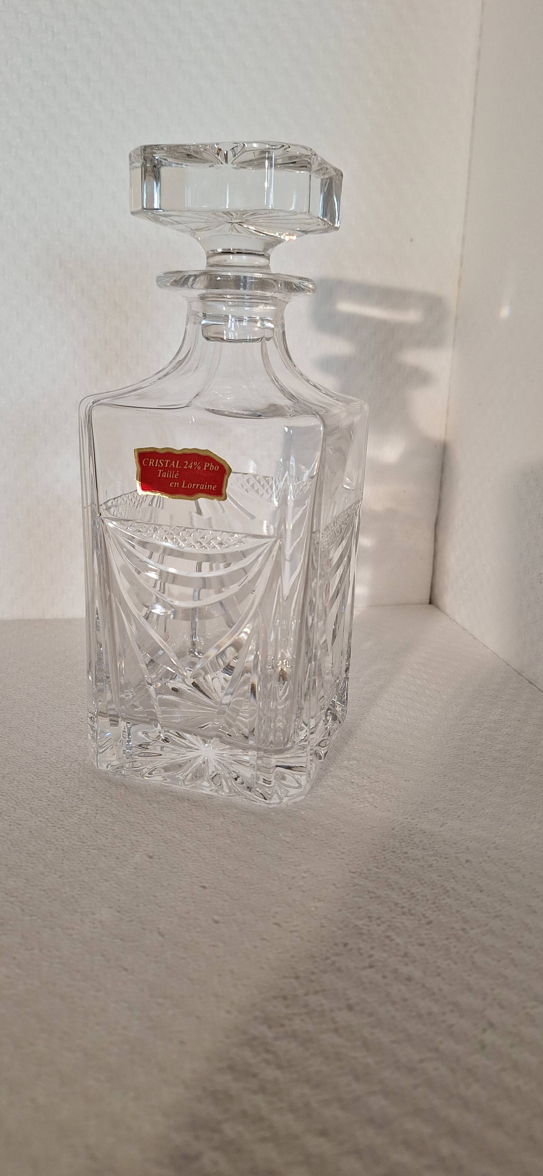 Lorraine crystal whiskey decanter