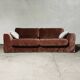 New AMPM terracotta velvet convertible sofa