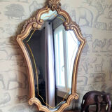 Gilded mirror in wood and stucco 85x53cm