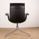Fauteuil danois en cuir noir et acier chromé, modèle fk 6725 ou « tulip chair » par preben fabricius