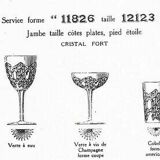 Baccarat juigne 6 crystal wine glasses - 14.5 cm