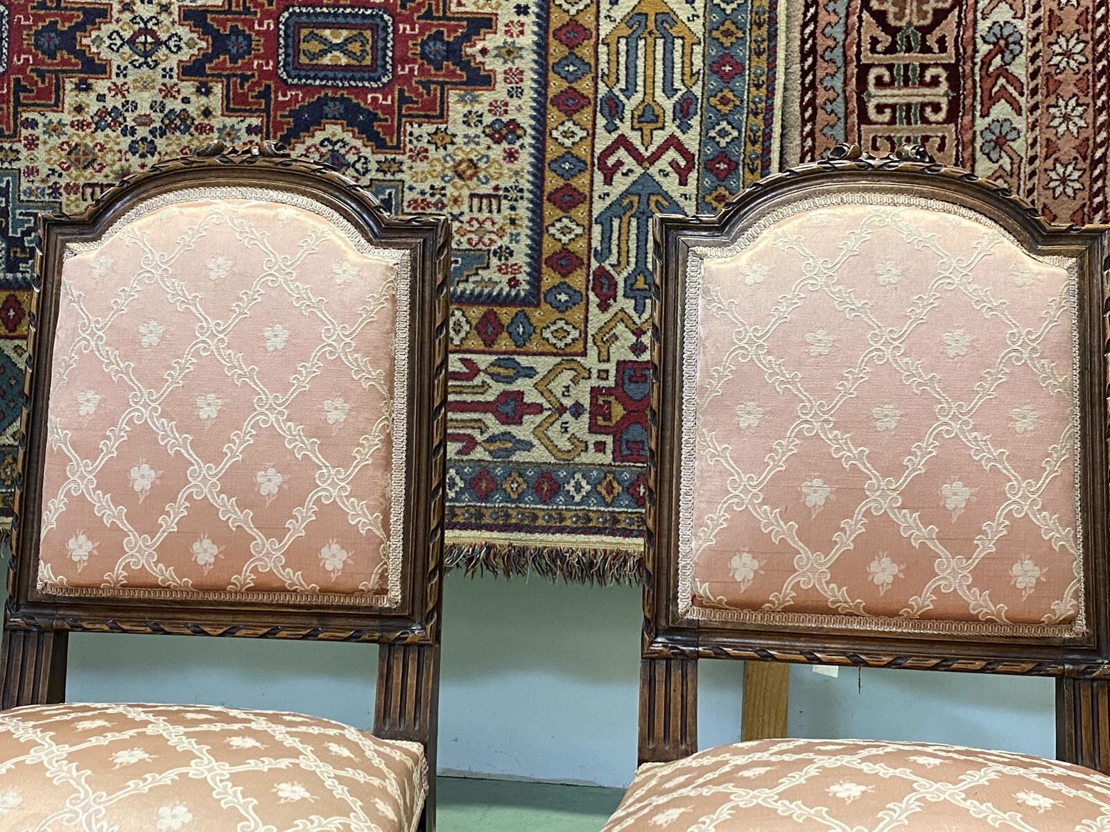 Pair of Louis XVI chairs early 20th in ground beech