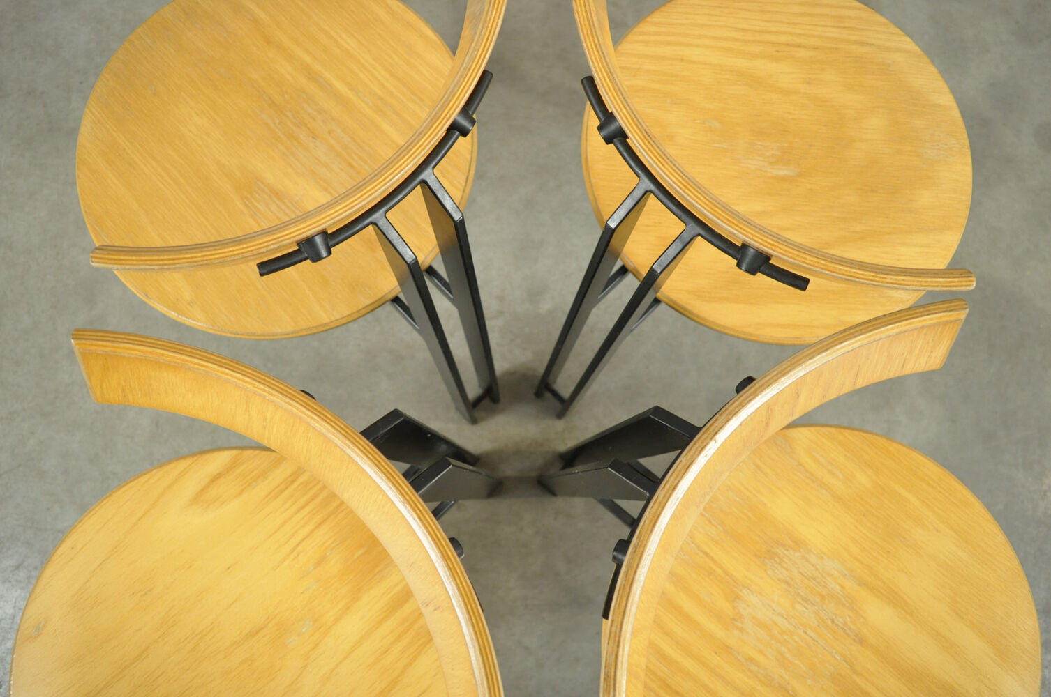Dutch post modern dining chairs, harvink, 1980s