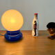 Bedside lamp globe opaline and plastic Space age 70s