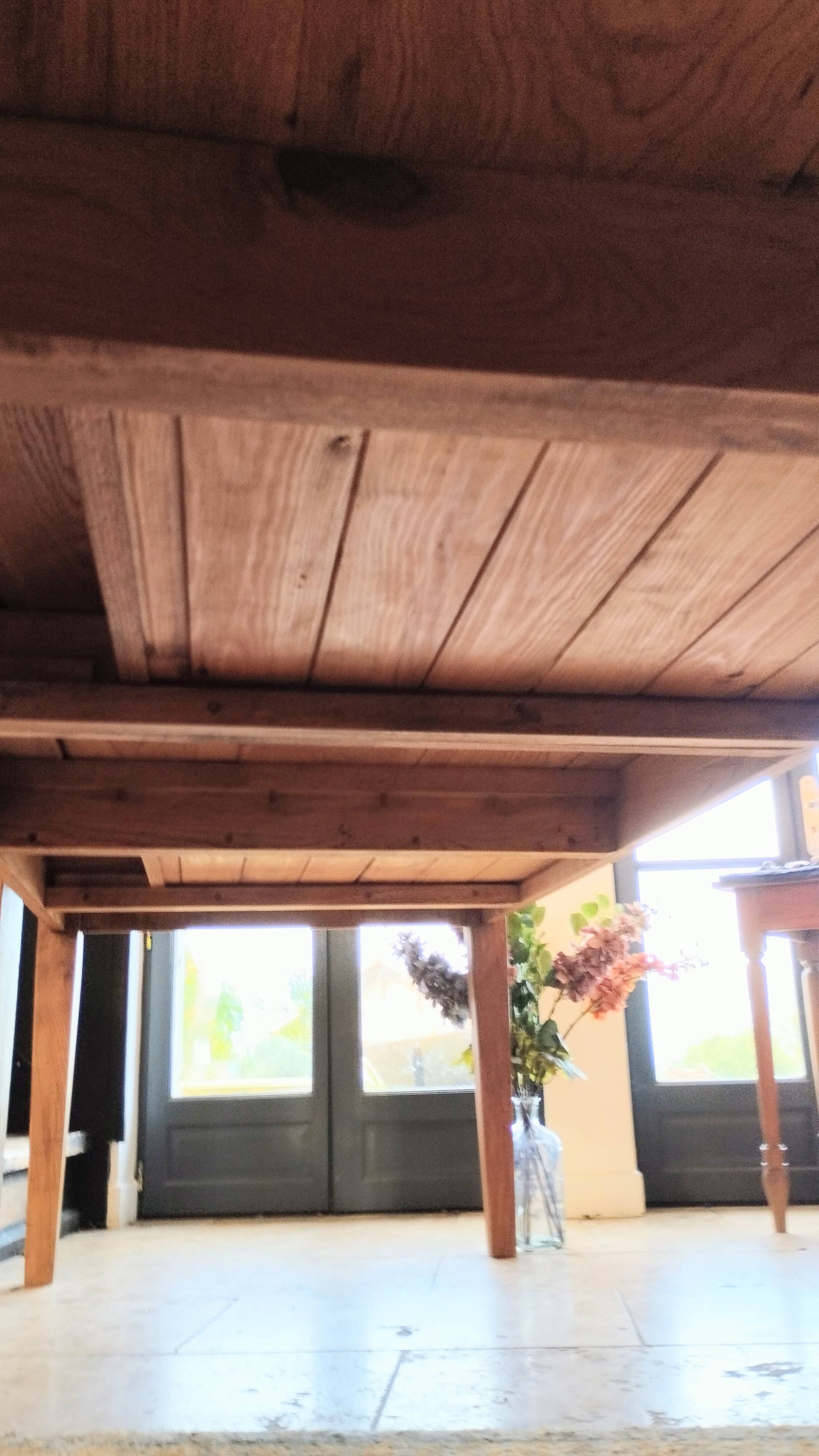 Solid oak farmhouse table 260x100