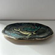 Decorative fish plate signed