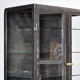 Polished iron medical cabinet, 1950s