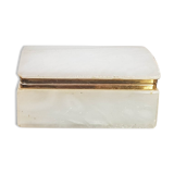 Marble and brass jewellery box