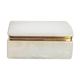 Marble and brass jewellery box