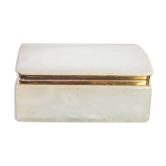 Boite à bijoux en marbre et laiton