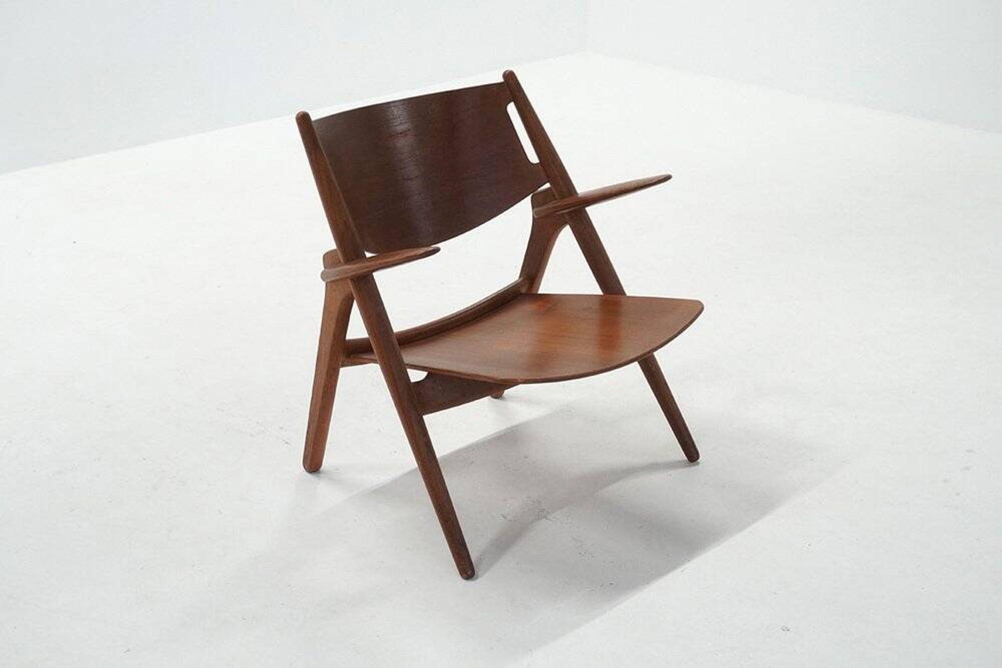 CH28 Sawbuck Lounge Chair by Hans J. Wegner for Carl Hansen, 1960s