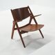 CH28 Sawbuck Lounge Chair by Hans J. Wegner for Carl Hansen, 1960s
