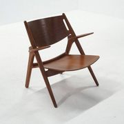 CH28 Sawbuck Lounge Chair by Hans J. Wegner for Carl Hansen, 1960s