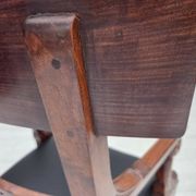 1920-30s, set of 2 armchairs, design after Georges Jacob, carved teak wood.