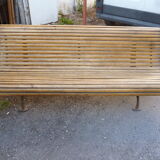 Garden bench wood and cast iron legs