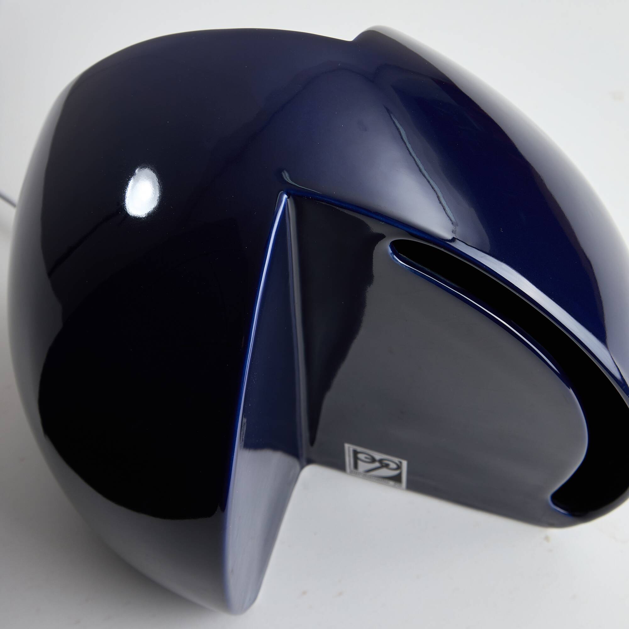 Perdomello 70 Blue Hemisphere Table Lamp, 1970s