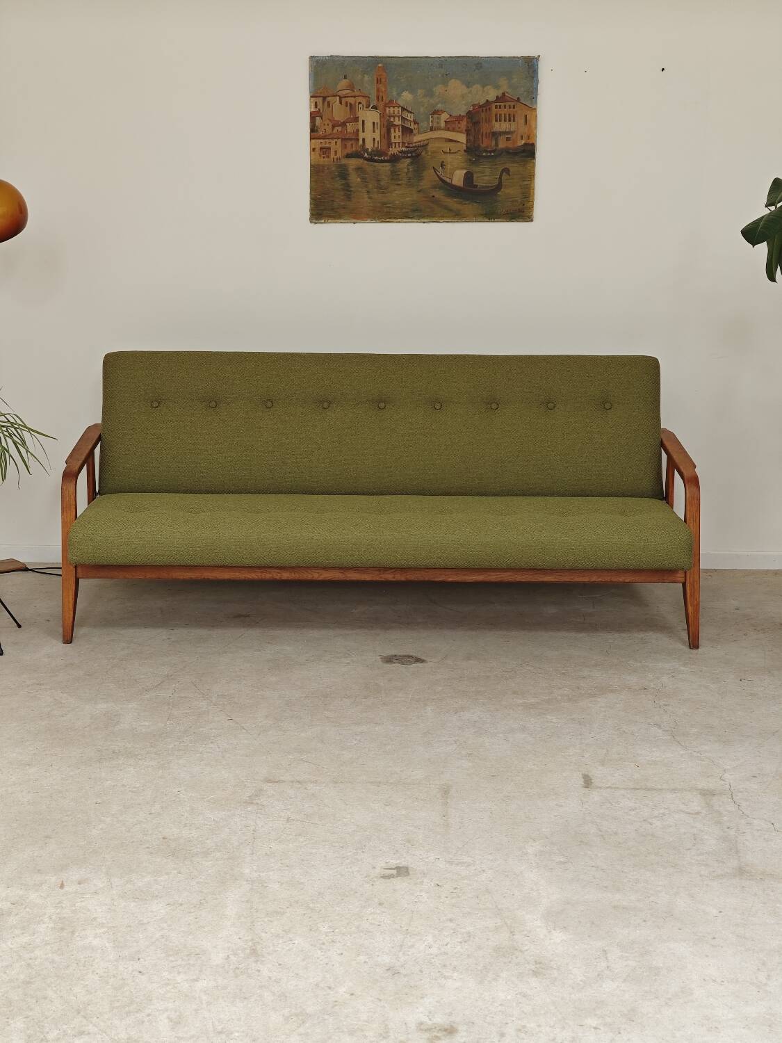 Green Banquette Daybed from Czechoslovakia 1960