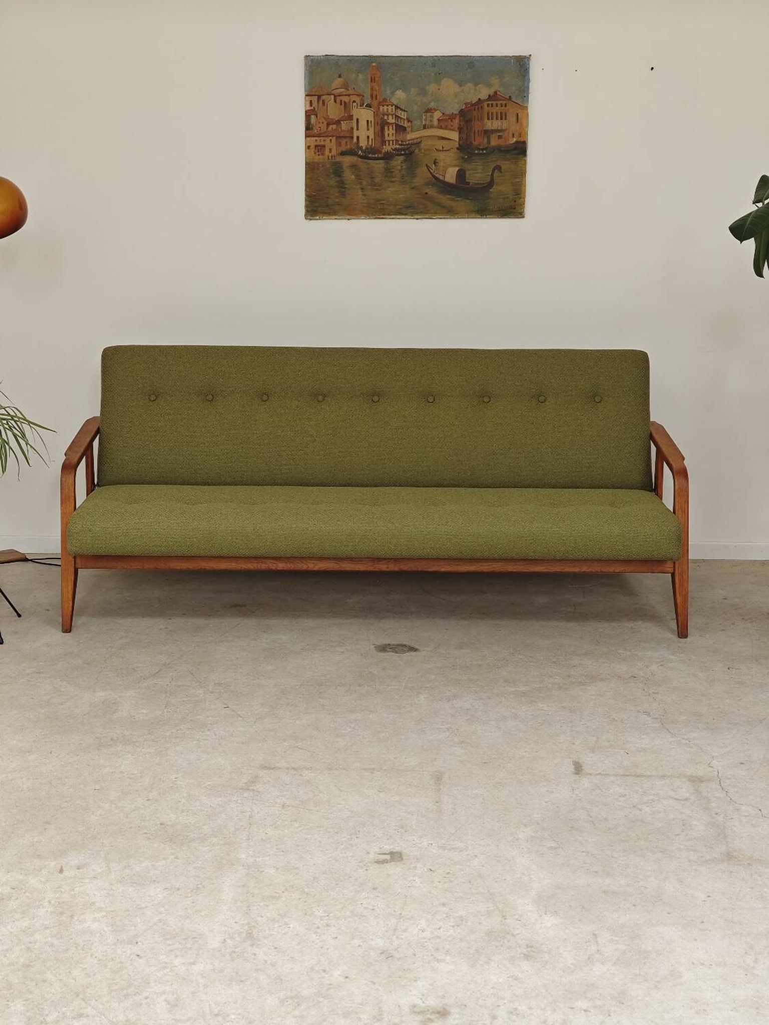 Green Banquette Daybed from Czechoslovakia 1960