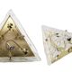 Italian Murano glass and brass wall light sconces, 1980s, set of 2
