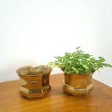 Brass set flower pots, pots