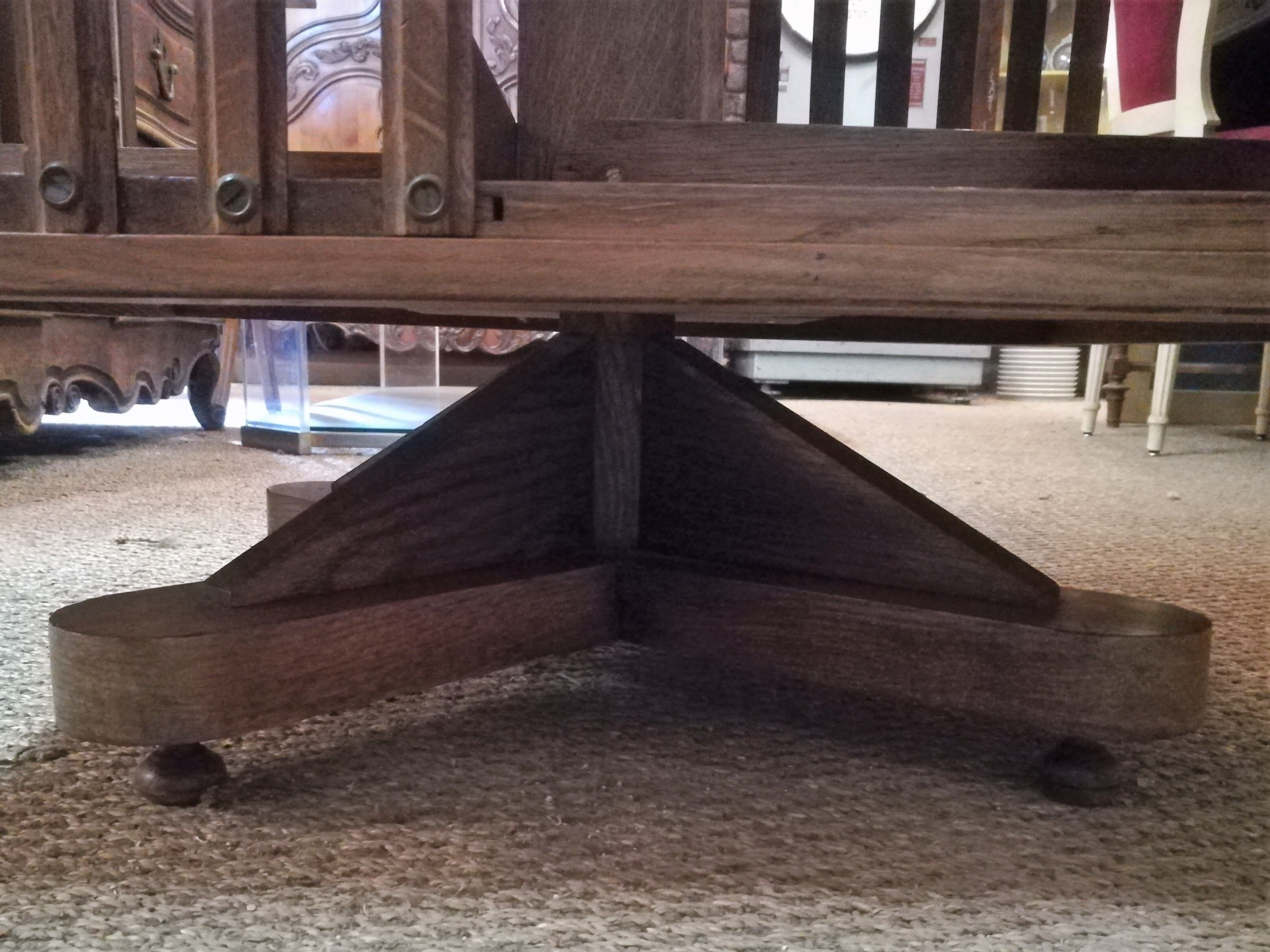 Revolving oak bookcase