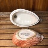 Old michel caugant terrine pheasant shape vintage ceramic