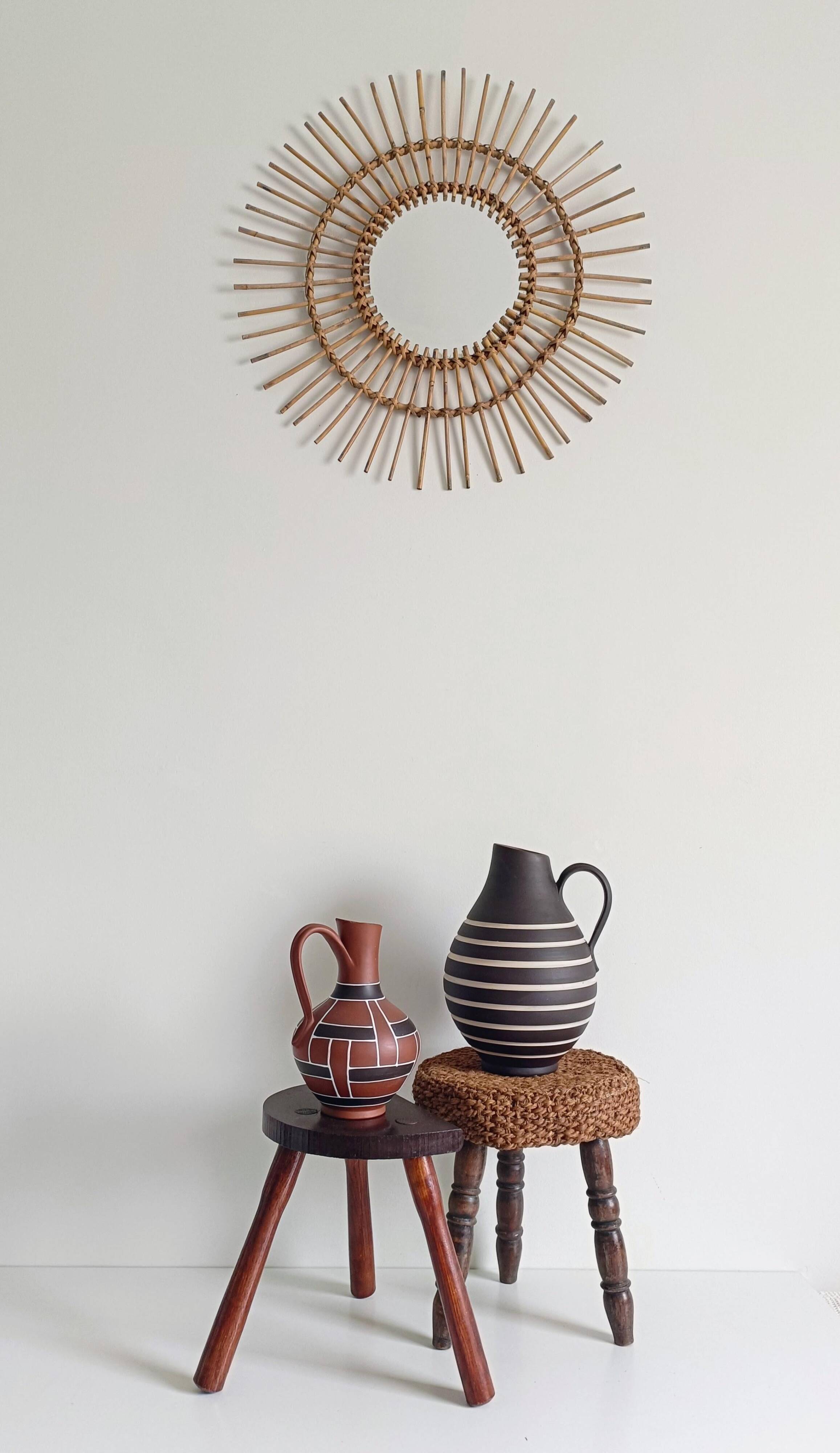 Mid-Century Modern Terracotta Pitcher by AKRU, West Germany, 1950s