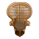 Emmanuel armchair in woven bamboo rattan