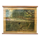 Vintage linen school chart – In ditch and pond